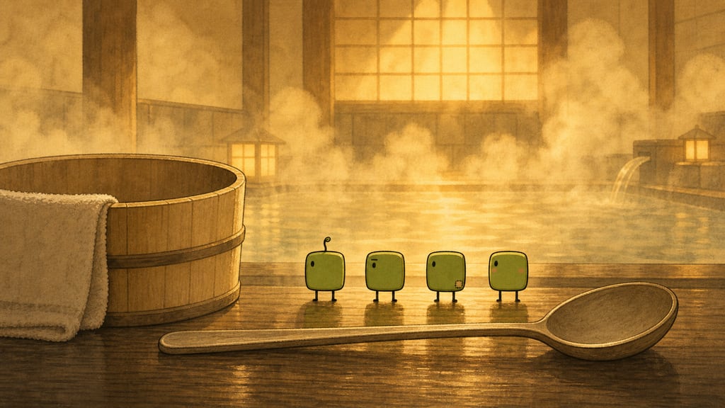 Four silhouettes in rolling steam clouds, transfixed, backlit gold